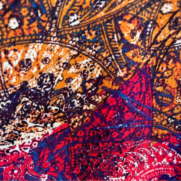 Boho Patterned Shirt Dress ☮️ - Picture 2 of 3